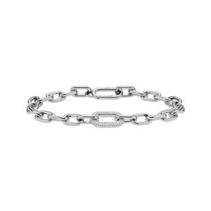 Daniel Wellington Crystal Link Bracelet | Steel CZ