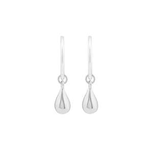 Boh Runga Droplet Sleeper Earrings | Silver