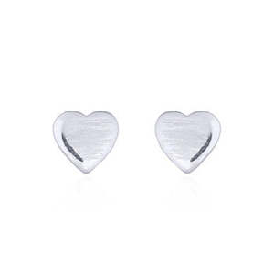 Celesti 'Kindle' Mini Heart Stud Earrings | Silver RH