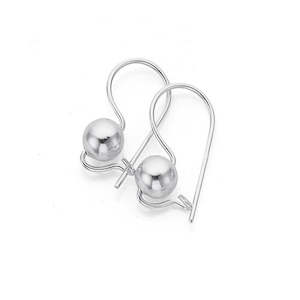 Celesti 'Gleam' 8mm Euro Ball Earrings | Silver