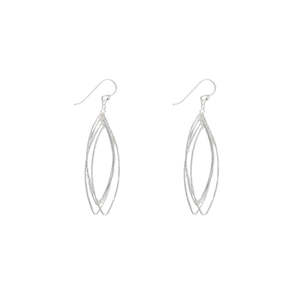 Celesti 'Flow' Entwined Hook Earrings | Silver