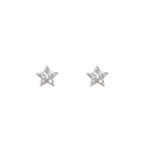 Grace 'Energy' Mini Stud Earrings | Silver CZ RH