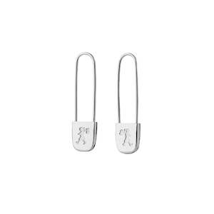 Karen Walker | Runaway Safety Pin | Silver | Earrings