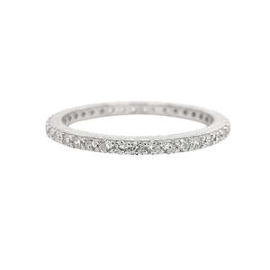 Promise 'Deluxe' Eternity Ring | Silver | Size Q