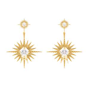 Lindi Kingi Gold Solar Earrings