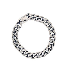 Revolution 21cm Curb Link Steel Matt Black Bracelet