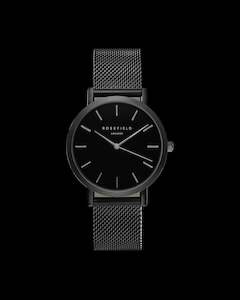 Rosefield Mercer Black Mesh Watch