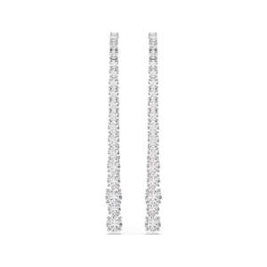 Swarovski | Matrix | Round Cut | Two Strand | CZ | Silver | Drop Earrings