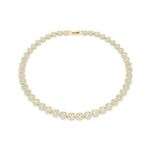 Swarovski | Una Angelic | Round Cut | Gold | Tennis | Necklace