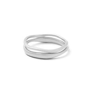 Kirstin Ash | Shift | Stacking | Silver | Ring | Size L