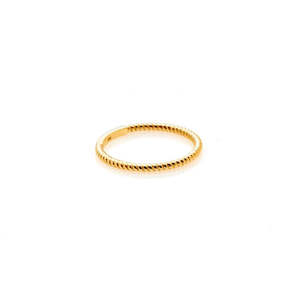 Silk + Steel | Mini Rope | Superfine | Gold Plated | Ring | Size O