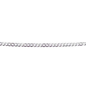 Omnia Diamond Cut Curb Link 50cm Chain | Silver RH