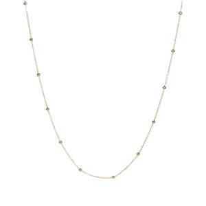 9k Yellow Gold Cable Link & Ball 45cm Chain