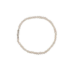 Allura Micro Fresh Water Pearl Bracelet | Silver | 17cm