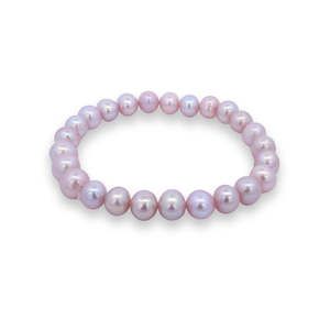 Allura Pink Fresh Water Pearl Stretch Bracelet | 18cm