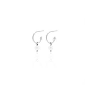 Silk&Steel Superfine Mini Pearl Hoops