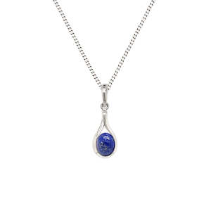 Luna 'Autonoe' Twist Necklace | Silver | Lapis | 45cm