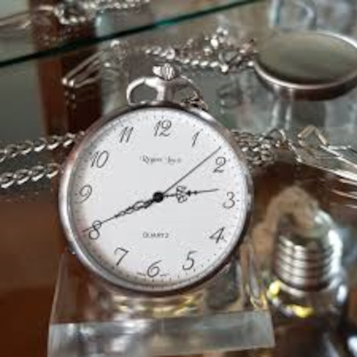 Watch: Stainless Steel Regent Louis Quartz Pocket Watch