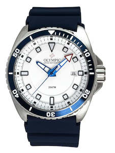 Olympic Aquanaut Stainless Steel Blue/White Divers Watch 200m