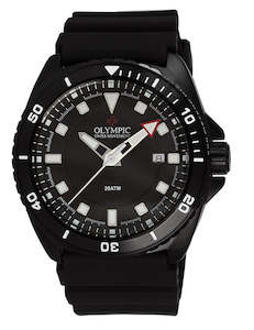 Watch: Olympic Aquanaut Black Case Divers Watch 200m