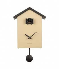 Karlsson Cuckoo Traditional Wall/Table Clock Tan