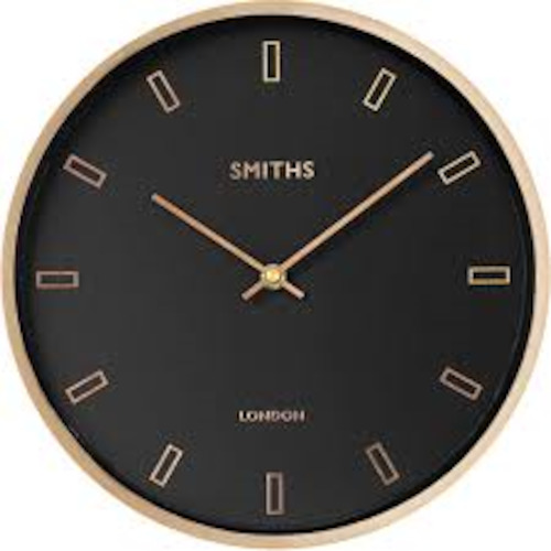 Watch: Smiths Rose Gold Wall Clock Black Dial