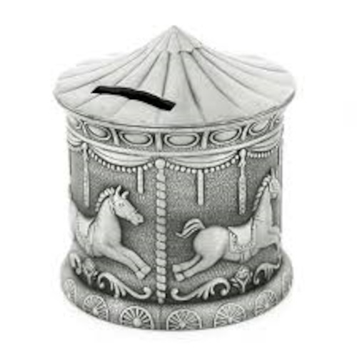 Pewter Horse Carousel money Box