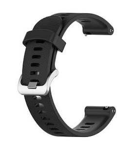 20mm Silicone Band Black - Samsung, Garmin