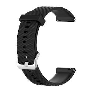 20mm Silicone Band Black - Samsung, Garmin