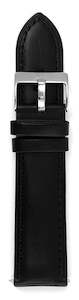 Quick Release Leather Watch Strap - Black