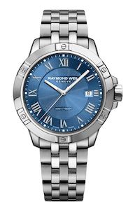 Watch: Raymond Weil Tango Classic Men's Quartz Blue Steel Bracelet Watch, 41mm