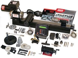 Watch: Sherline 17" Table Top Lathe - Package C - Metric - With DRO