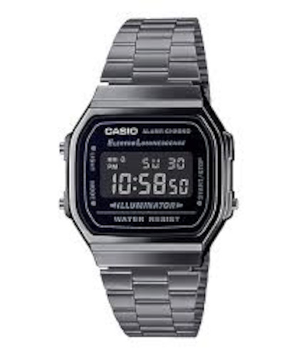 Casio Vintage Style Gunmetal Grey Watch