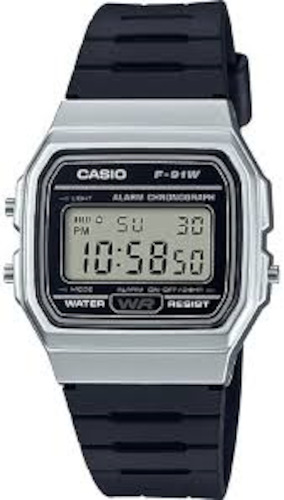 Casio vintage Silver and Black Digital Watch