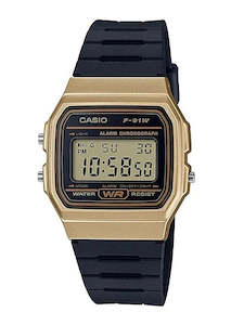 Casio Vintage Gold and Black Watch F91WM-9A