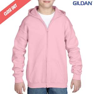 18600B Gildan Heavy Blend Youth Full Zip Hooded Sweatshirt