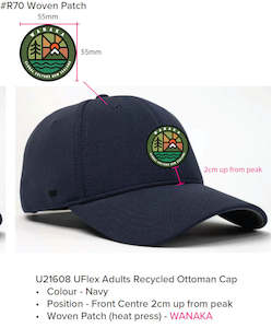 GC U21608R Navy Cap With Round Wanaka Adhesive Patch