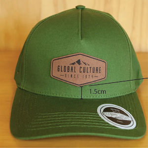 GC UFlex 5 Panel Snapback - Military Gr - Brown Patch