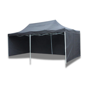 3 Wall Gazebo 3x6m Black - Premium Deals