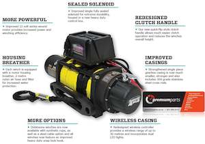 DOBINSONS 12000LBS WINCH WITH SYNTHETIC ROPE - 12V