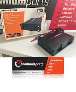 Dual Input 20A DC/DC Multi-Stage Battery Charger - suit Lead and Lithium Style Batteries