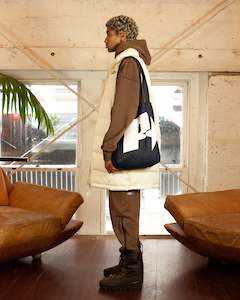 Holograph Puffer Coat (Cream)