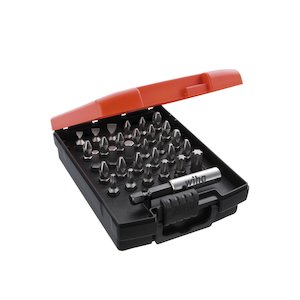 Hand tool wholesaling - including power operated: Wiha Bit set Standard 25 mm assorted, 31-pcs. 1/4″ C6,3 in box (26252)