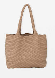 Mara Weave Tote - Biscuit