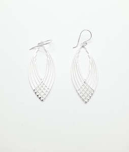 Sterling Silver Fan Earring