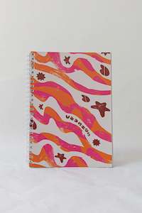 Crushes Pink/Orange Lined Wire Bound Notebook