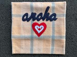 Aroha Woollen Blanket Cushion Cover