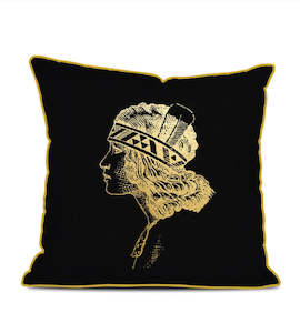 Gold Foil Wahine Cushion