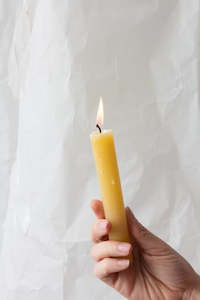 Small Beeswax Dinner Candle