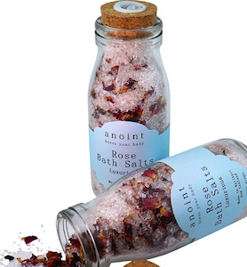 Anoint Rose Bath Salts Bottle